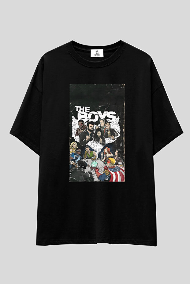 The Boys Oversized t Shirt | Unisex 100% Cotton Black & White Printed Special Design Series Themed Tee