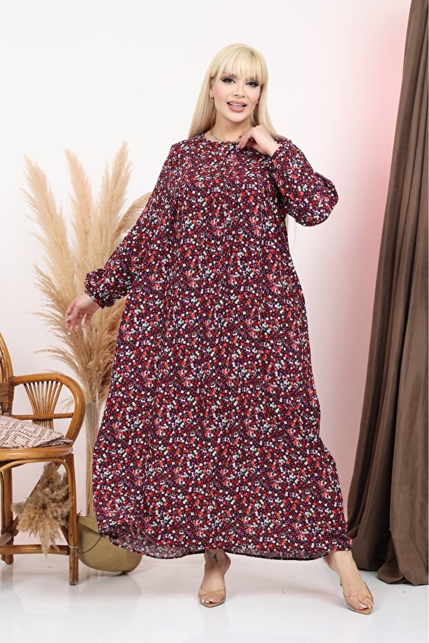 Women's Plus Size Long Sleeve Woven Cotton Pack Maternity Dress