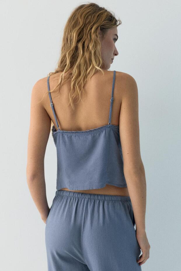 Kısa dantelli askılı top - 4