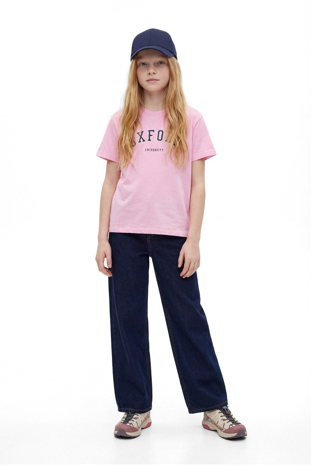 Kız Çocuk Baskılı Basic T-shirt - 2