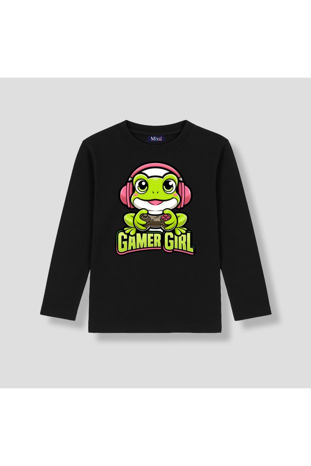 Gamer Girl Gamer Girl Printed Long Sleeve Girls' T-Shirt (Ages 4-13)