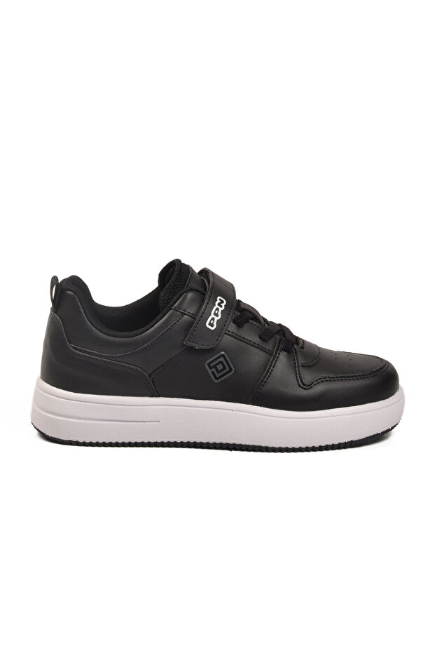 Black and White Velcro Boys' Sneakers