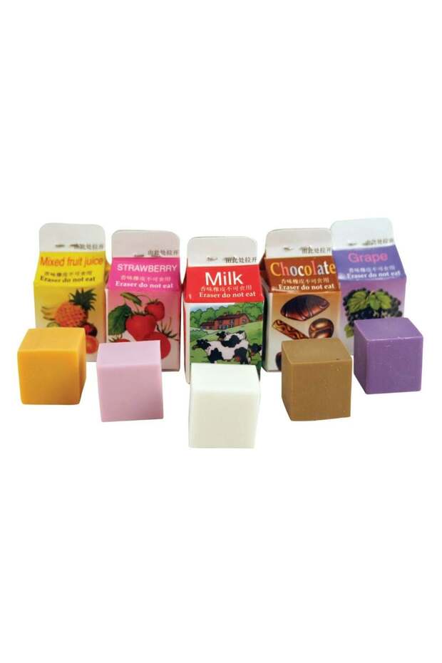 Eraser Set - Milk Box 5-Pack