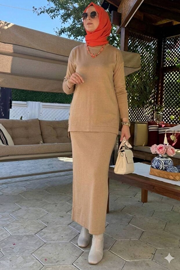 Sezen Knitwear Set Beige