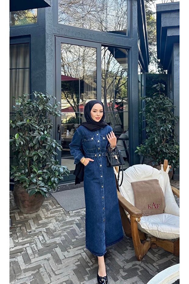 Boydan kot elbise - 1