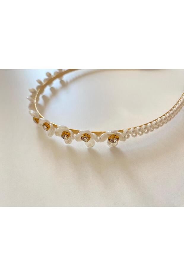 Elegant Stone-Embellished Flower-Engraved Crown for Youth & Adults