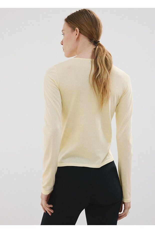 Triko düğmeli hırka - 4