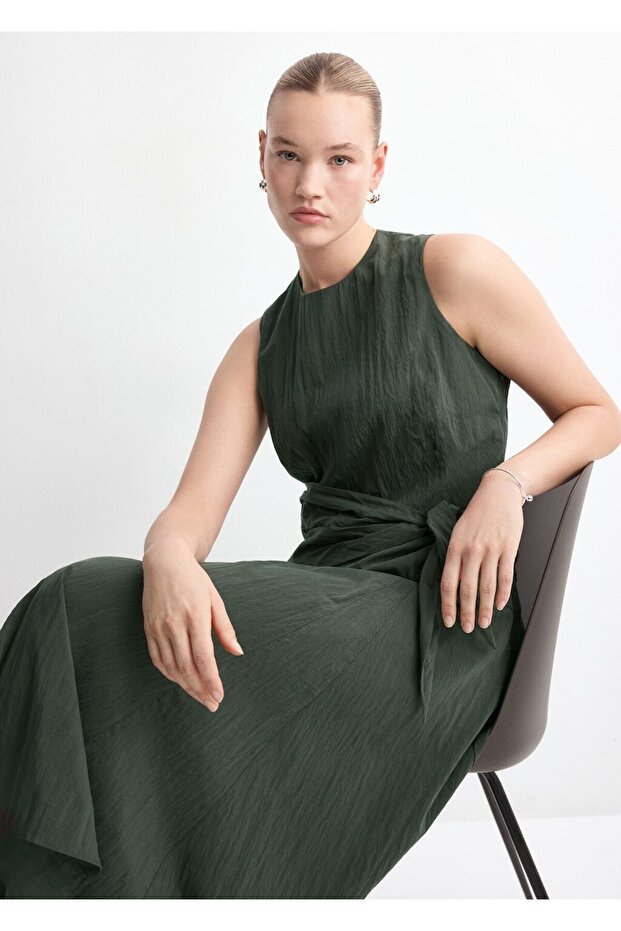 Lyocell fular elbise - 7