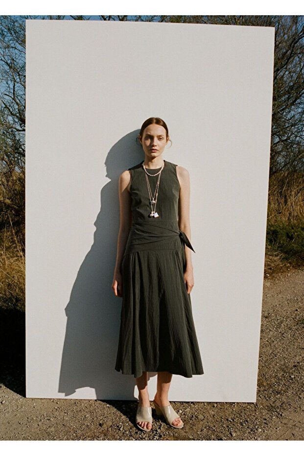 Lyocell fular elbise - 2