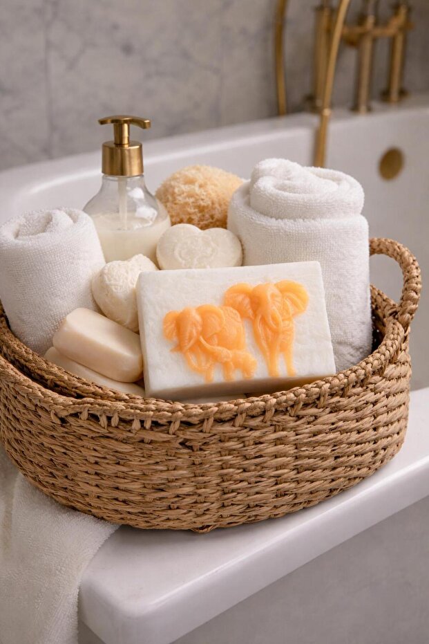 Handmade Scented Soaps Elephant Family Set of 3 for Gift and Decorative Purposes