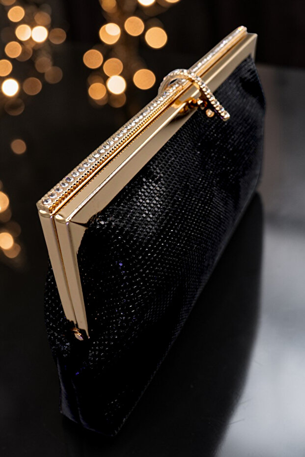 Women's Evening Dress Bag. Stone-Embellished Evening Bag