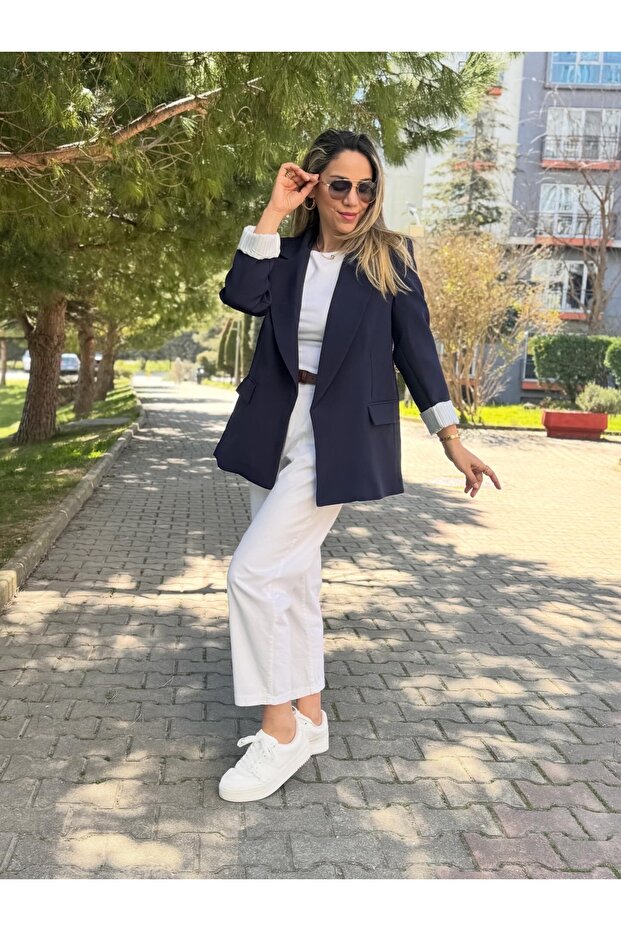 Kolu Katlamalı Blazer Ceket - 2
