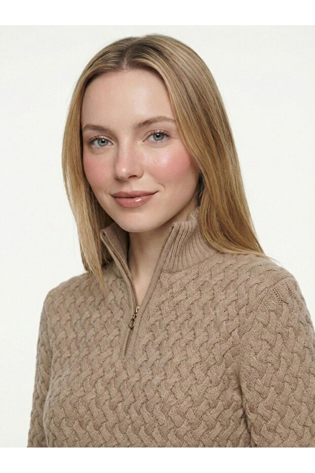 Regular Long Crop Kadın Kazak - 4