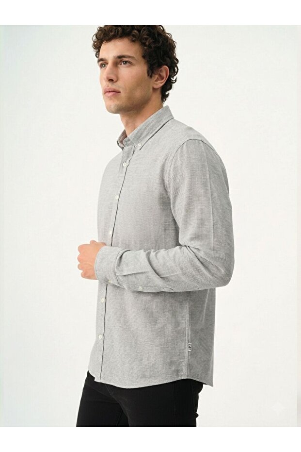 Regular Fit Erkek Gömlek U.kol - 3