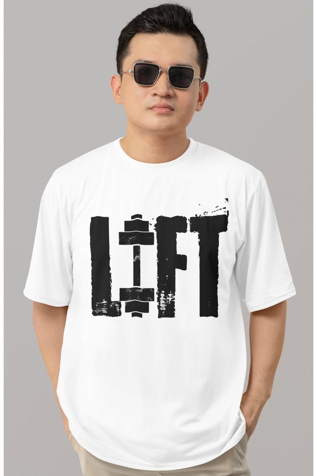 Design Lift Fitness Bodybuilding Sportsman Gym Printed Unisex Oversized T-Shirt