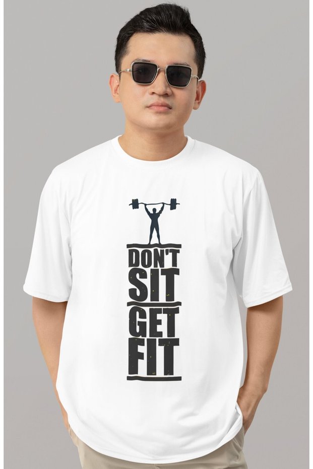 Design Fitness Bodybuilding Sportsman Gym Printed Unisex Oversized T-Shirt