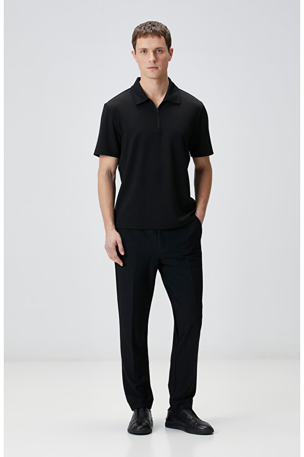 Siyah N-Tech Örme Pantolon - 1