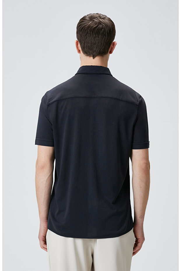 Siyah Comfort Örme Gömlek - 5