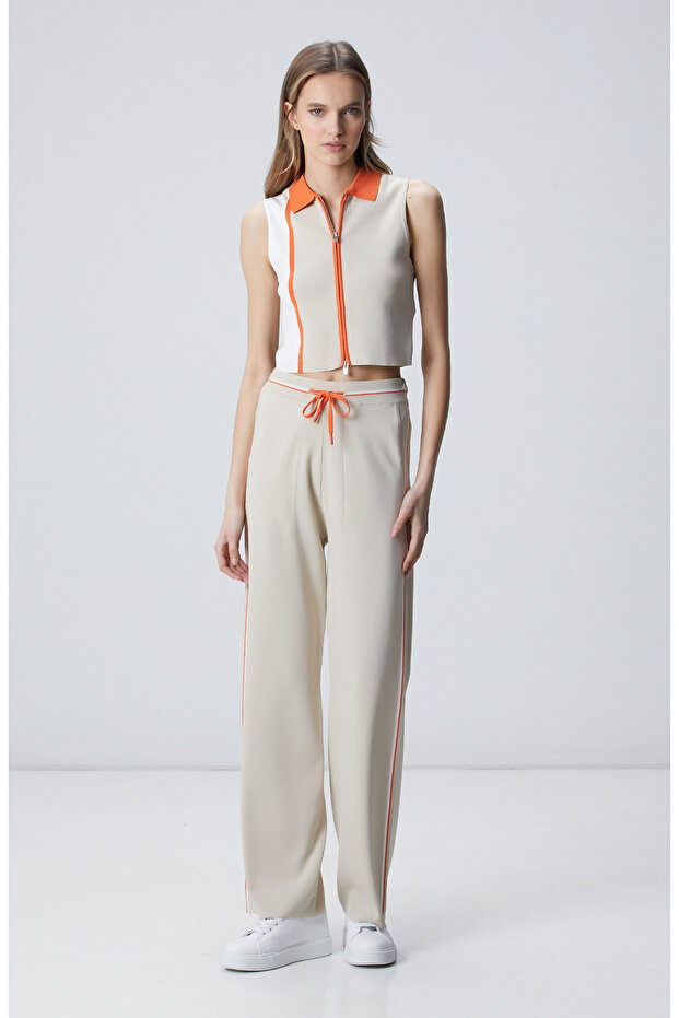 N-Tech Bej Triko Eşofman Altı - 1