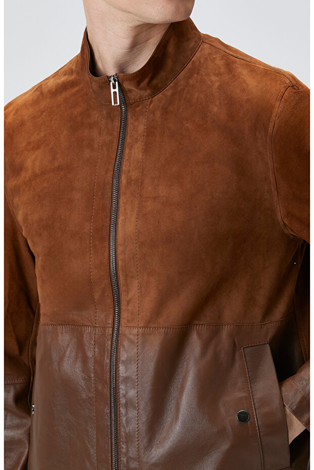 Camel Çift Taraflı Süet Mont - 7