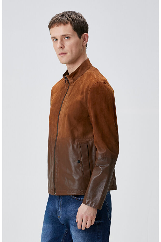 Camel Çift Taraflı Süet Mont - 5