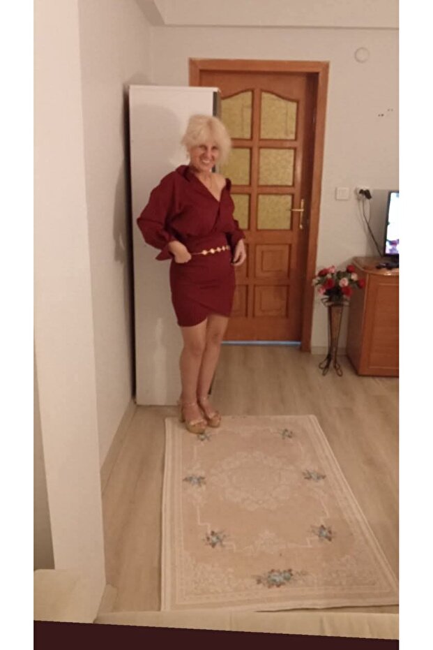 Gömlek yaka elbise - 1