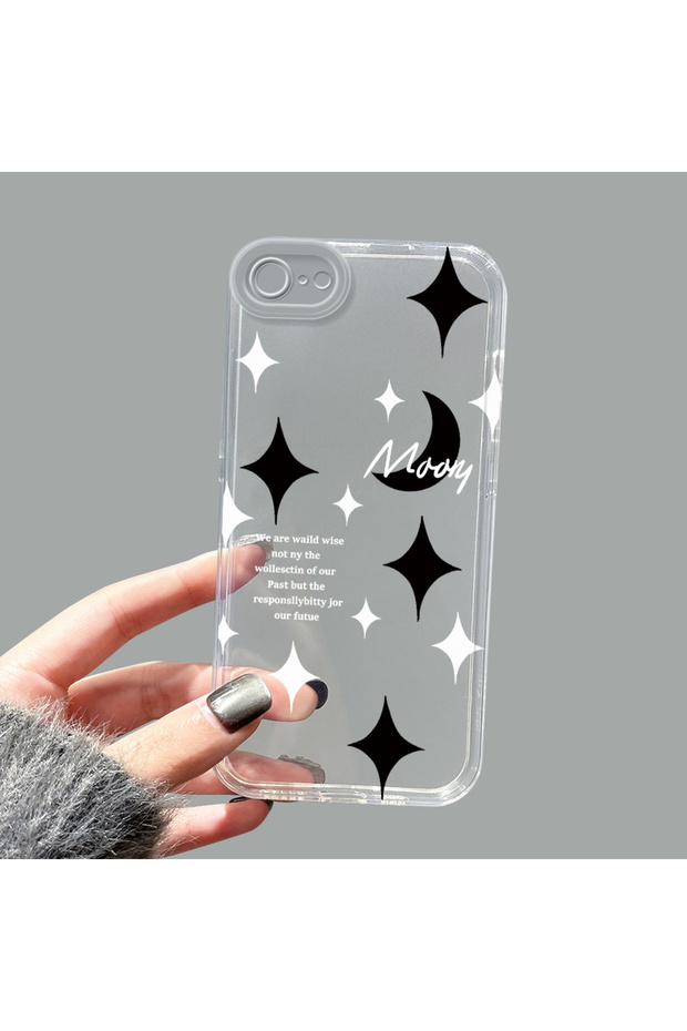 iPhone 7/8/Se 2020 2022 Compatible Camera Protected Anti-Shock Aesthetic Print Patterned Transparent Silicone Case