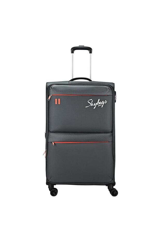 Charm 4 Wheel Soft Trolley, 78 cm, Grey