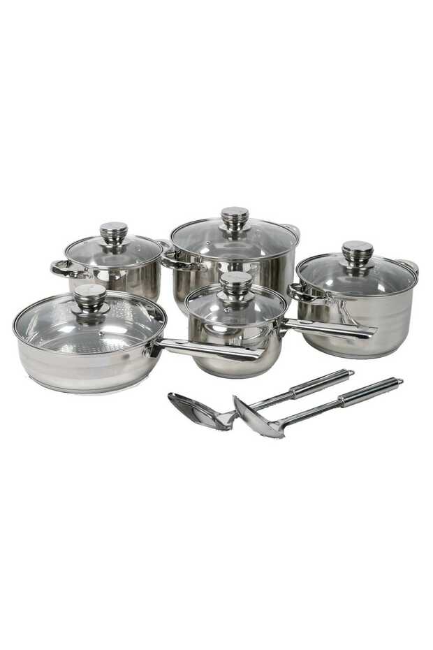 12 pcs Stainless Steel Cookware Set