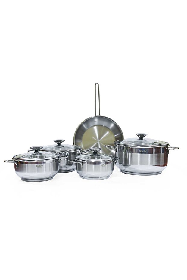 Stainless Steel Cookware Set, 9 pcs