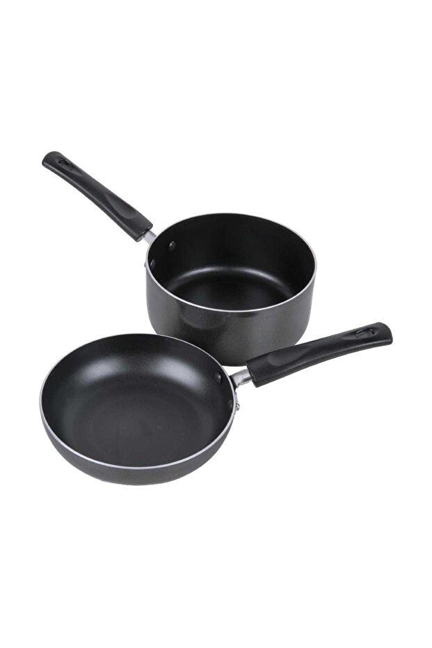 Aluminium Non-Stick Frypan, 16 cm + Sauce Pan, 16 cm