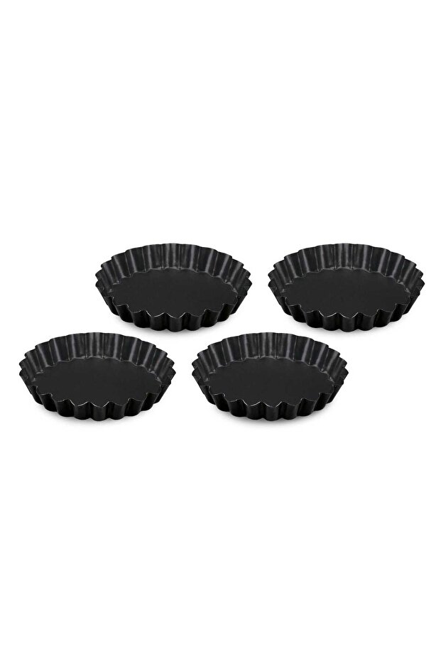 Pie Tins, 4 Pcs, 12 cm, Black