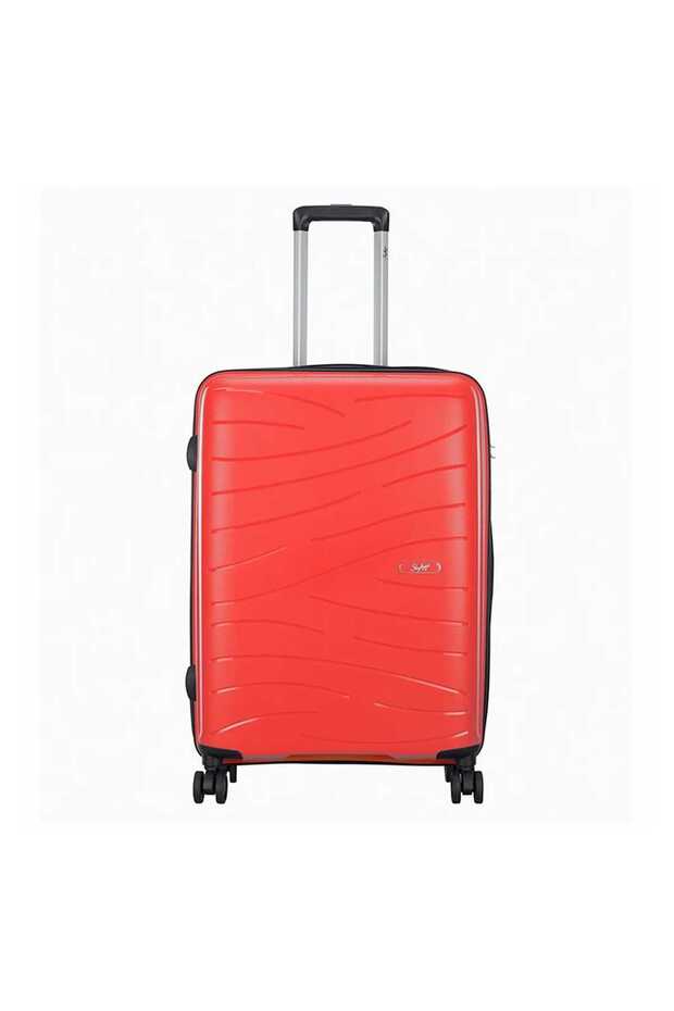 MAXX 4 Wheels Hard Trolley, 79 cm, Red