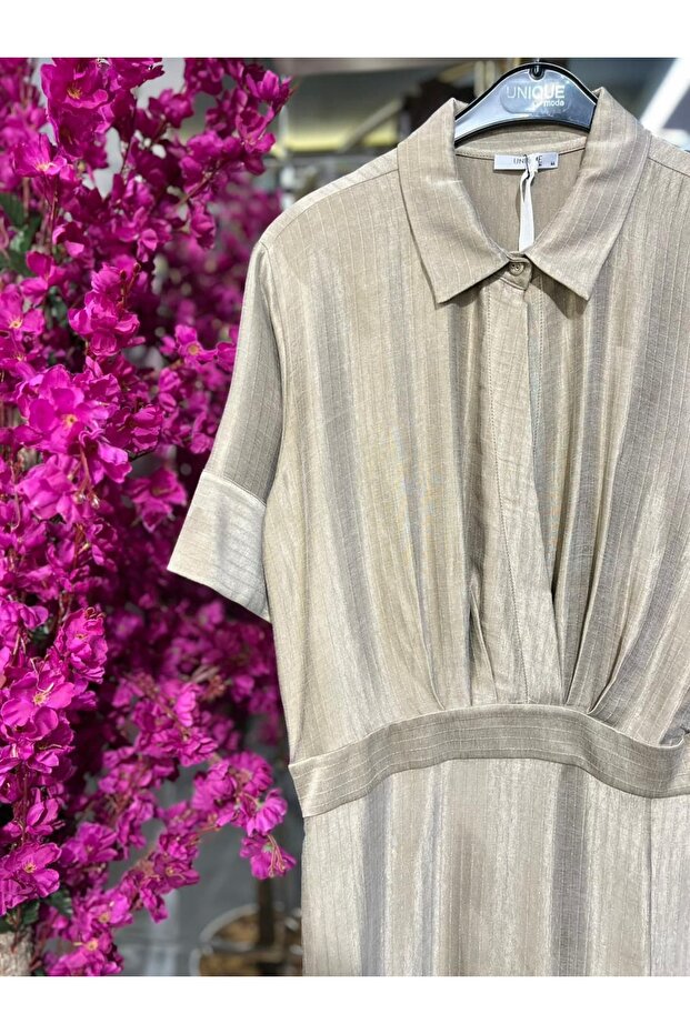 - SİMLİ YIRTMAÇLI ELBİSE - 2