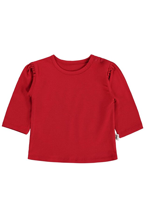 Plain Basic 6-18 Months Sweatshirt - Red