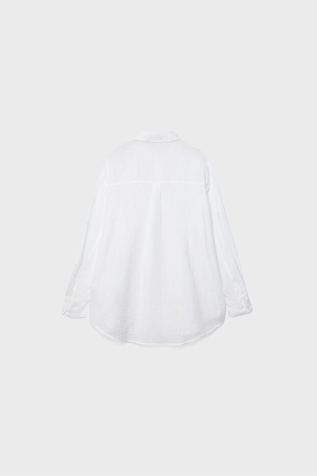 Basic çift kumaş gömlek - 7
