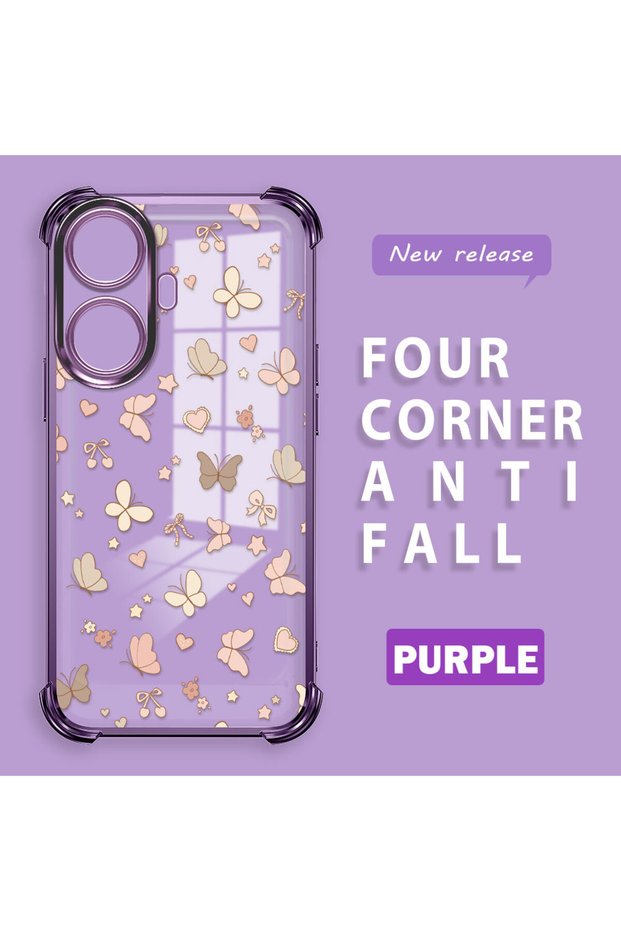 Realme C55 Compatible Transparent Four Corner Silicone Coated Glossy Edge Case