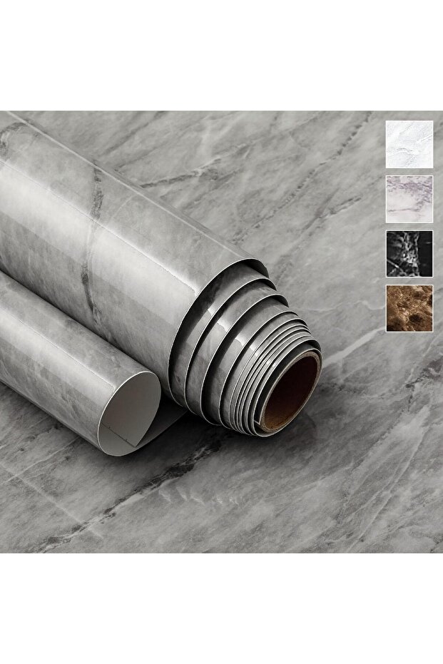 ® Granite Look Marble Effect Interior Film Vinyl Self Adhesive Peel-Stick Countertop, Deep Gray,