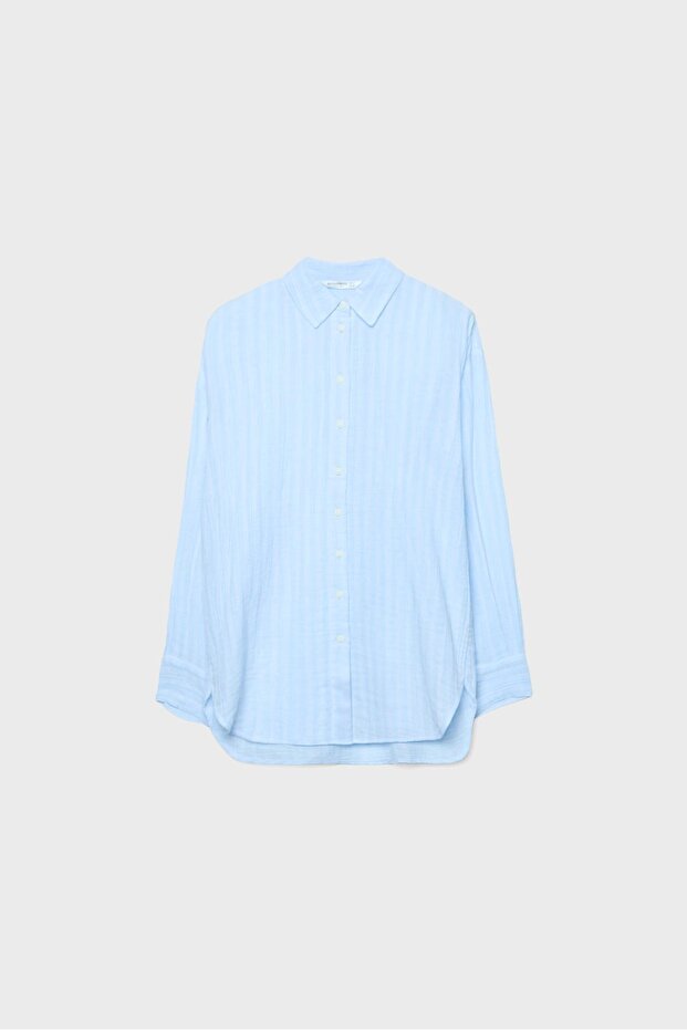 Basic çift kumaş gömlek - 6