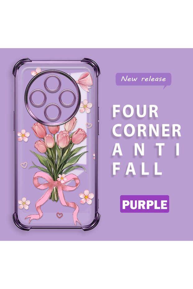 Redmi A4 Compatible Transparent Four Corner Silicone Coated Glossy Edge Case