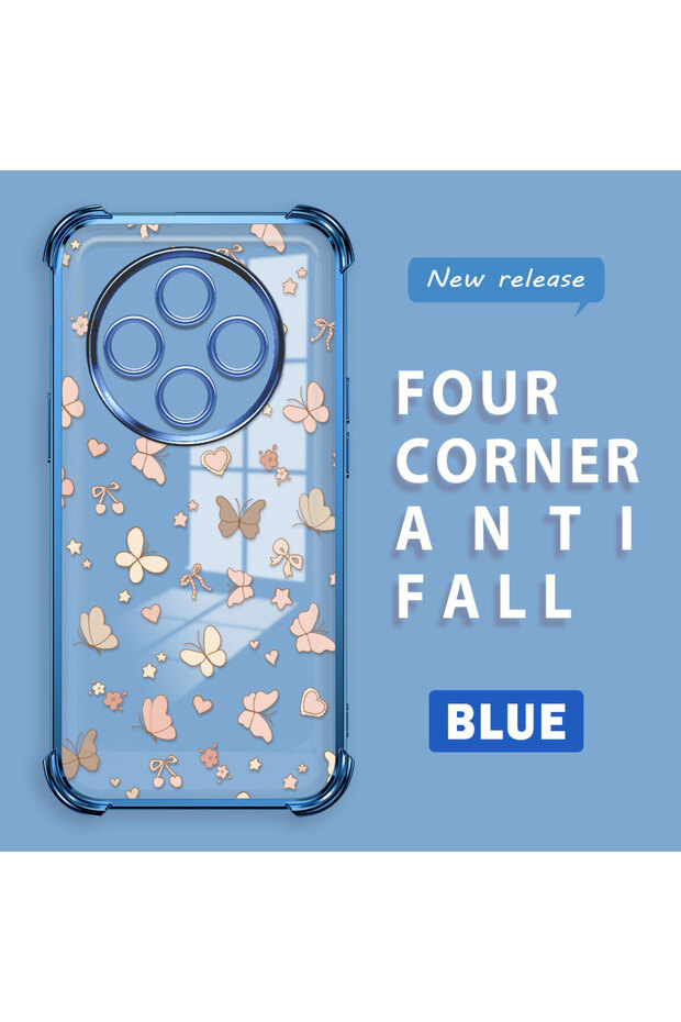 Redmi A4 Compatible Transparent Four Corner Silicone Coated Glossy Edge Case