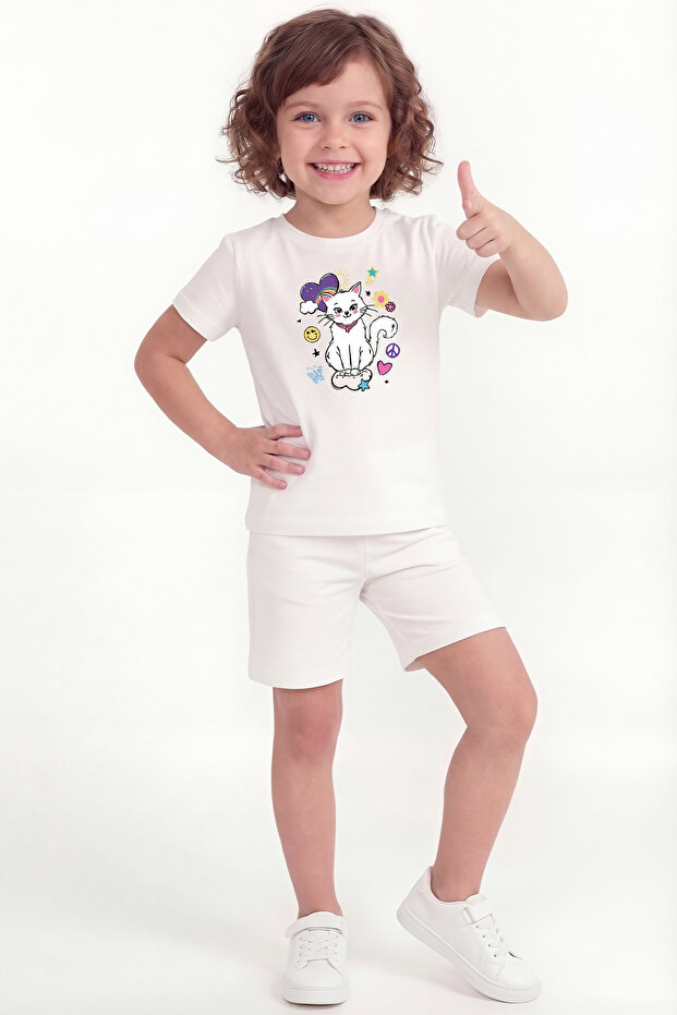 Girl's Printed Shorts Set B7