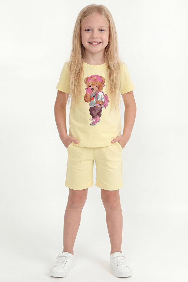 Girl's Printed Shorts Set B1