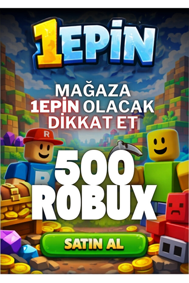 1epin Roblox 500 Robux - USD Para Birimi