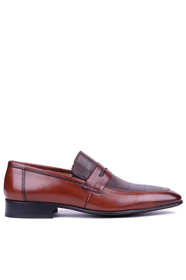 - Genuine Leather Tan Color Men's Classic Shoes - 2061