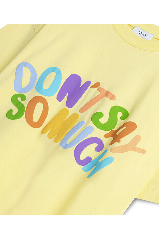 SLOGAN BASKILI TİŞÖRT - 4