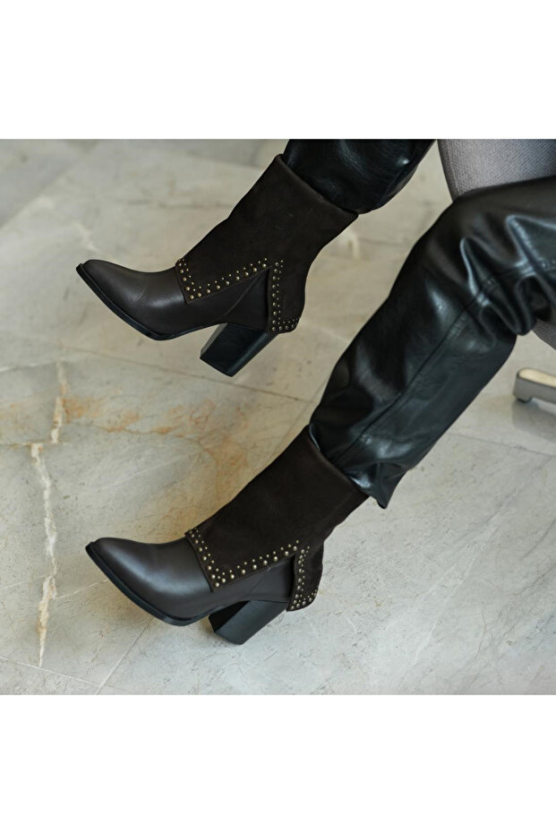 Brown Suede Women's Western Boots