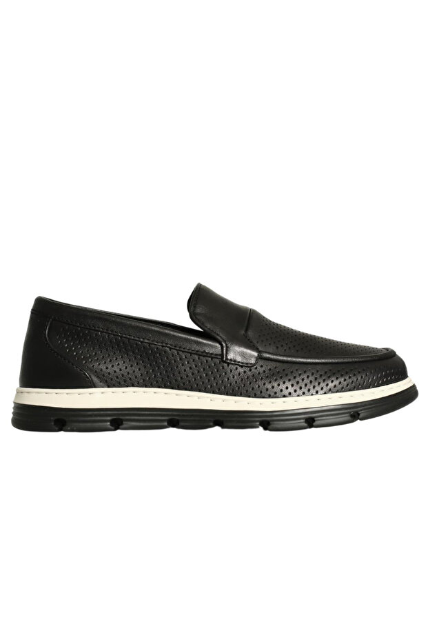 Black Leather Men's Loafer