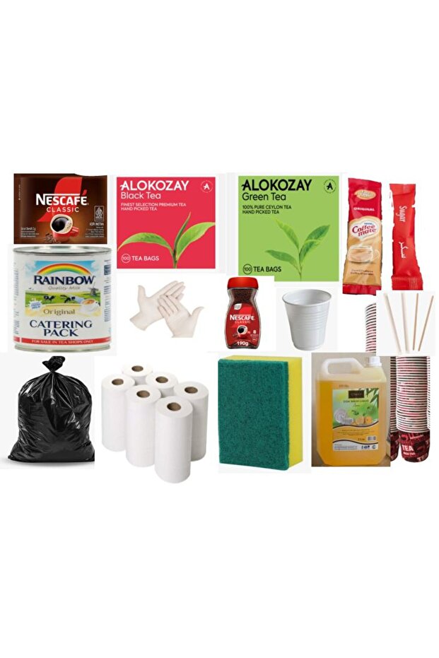 Office Kitchen Consumables Bundle – 16 PCS -Pantry Items