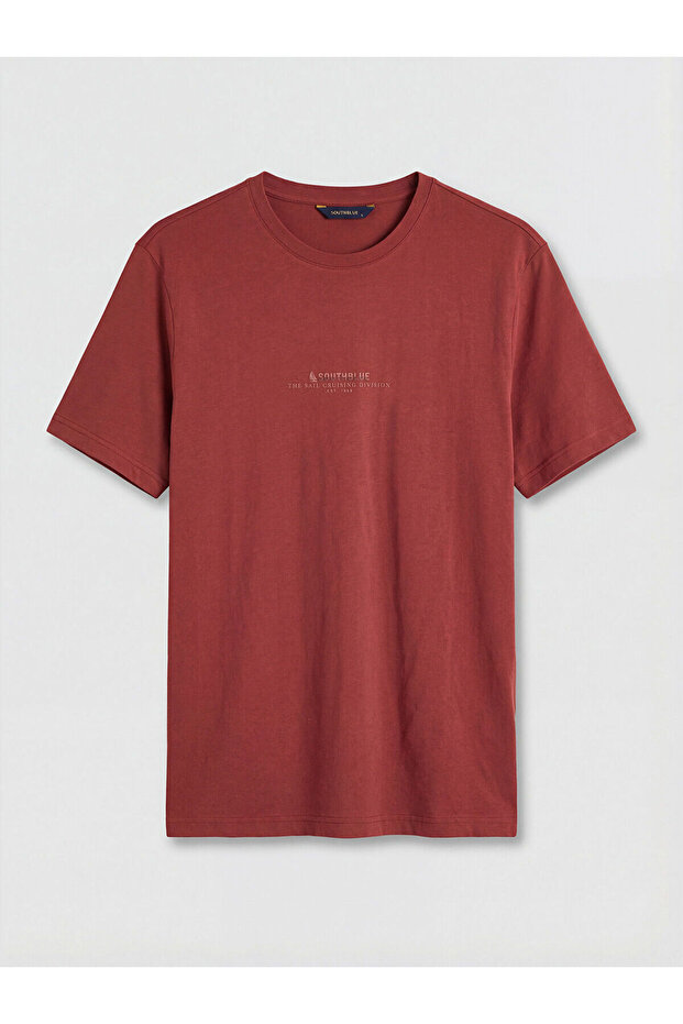 Crew Neck Printed Combed Cotton Men's T-Shirt